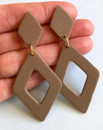 The Diamond Drop Clay Earrings
