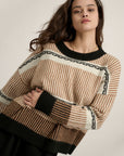 The Dionna Geometric Stripe Sweater