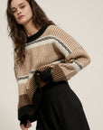 The Dionna Geometric Stripe Sweater