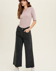 The Emery Wide Leg Denim Pants