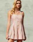 The Emma Striped Halter Romper