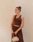 The Yuna Chocolate Crop Top
