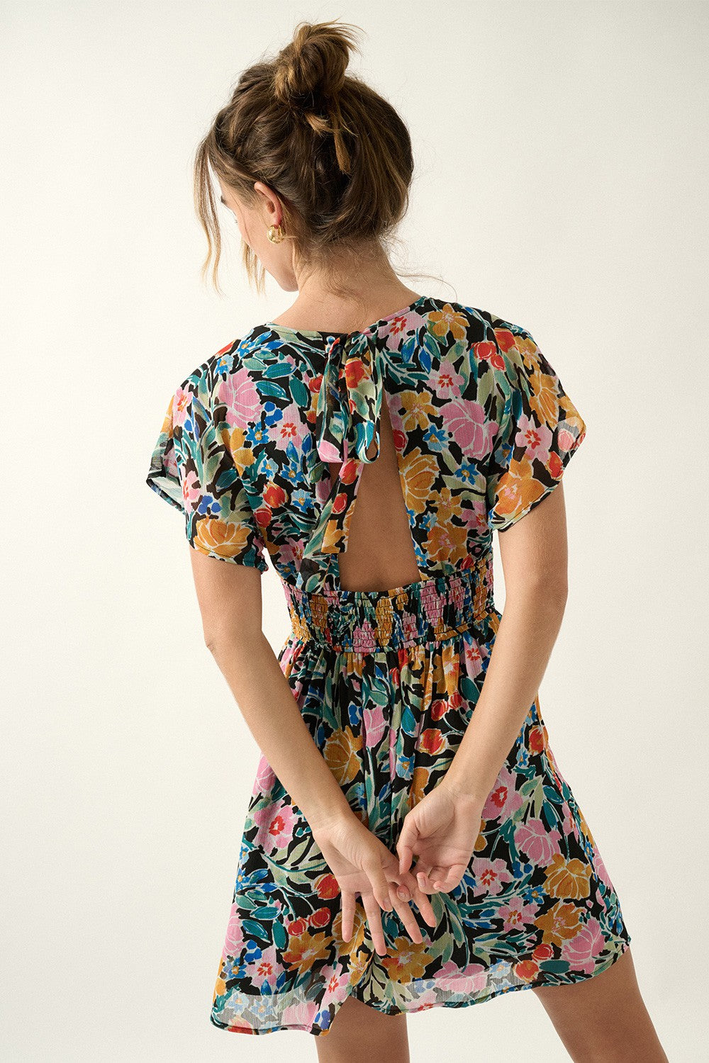 black satin slip dress mini CALIstyle Desert Daze Satin Slip Mini Dress In Black