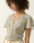 The Fiori Floral Chiffon Blouse