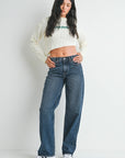 The Layla Dark Denim Relaxed Straight Leg Jeans