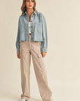 The Haddi Raw Edge Denim Jacket