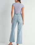 The Hailey Light Denim Wide Leg Jeans