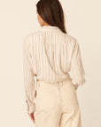 The Harlon Collared Wrap Front Top
