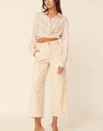 The Harlon Collared Wrap Front Top