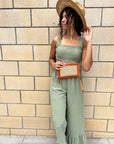 The Rami Textured Cutout Jumpsuit