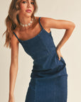 The Indy Denim Knee Length Dress