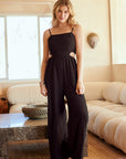 The Jayne Pleated Bodice Linen Jumpsuit