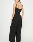 The Jayne Pleated Bodice Linen Jumpsuit