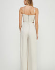 The Jayne Pleated Bodice Linen Jumpsuit