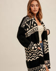 The Jeannine Fairisle Print Cardigan