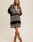 The Jeannine Fairisle Print Cardigan