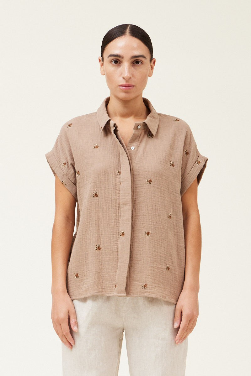 The Jillian Soy Embroidered Blouse