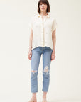 The Jillian Ivory Embroidered Blouse
