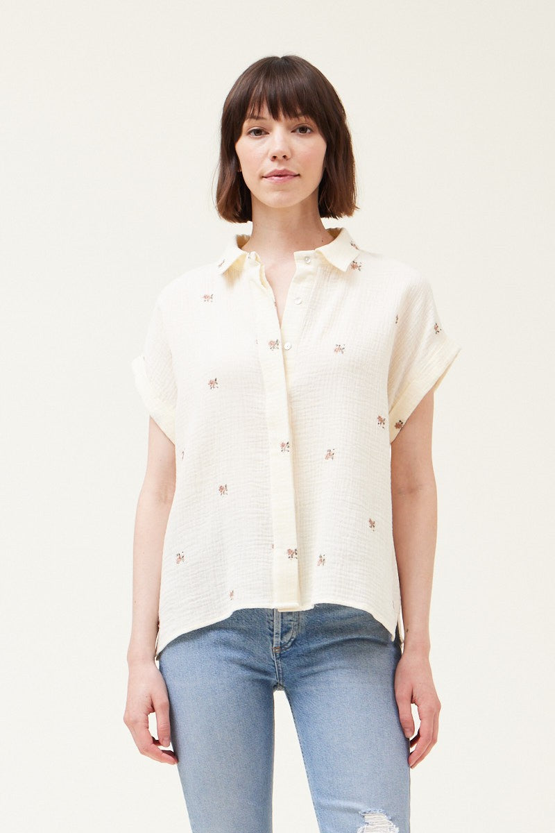 The Jillian Ivory Embroidered Blouse