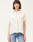 The Jillian Ivory Embroidered Blouse