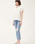 The Jillian Ivory Embroidered Blouse