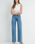 The Amara Dark Denim Wide Leg Jeans