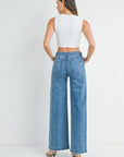 The Amara Dark Denim Wide Leg Jeans