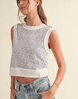 The Krystal Boxy Ribbed Tank