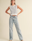 The Krystal Boxy Ribbed Tank