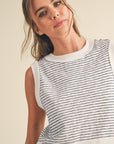 The Krystal Boxy Ribbed Tank