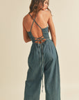 The Kylie Washed Denim Jumpsuit