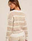 The Leah Round Neck Textured Sweater
