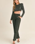 The Marilyn Pearl and Sequin Crop Top *Runway Exclusive*
