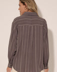 The Maia Stripe Button Down Top