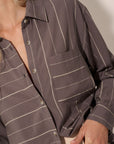 The Maia Stripe Button Down Top