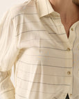 The Maia Stripe Button Down Top