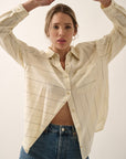 The Maia Stripe Button Down Top