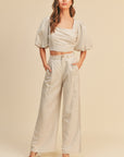 The Marcella Linen Straight Leg Pants