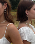 The Gold Filled Marcy Double Pearl Hoops
