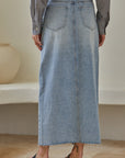 The Margie Midi Denim Skirt