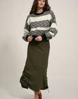 The Mari Abstract Stripe Knit Sweater