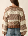 The Mari Abstract Stripe Knit Sweater