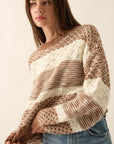 The Mari Abstract Stripe Knit Sweater
