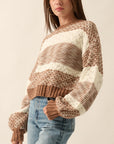 The Mari Abstract Stripe Knit Sweater