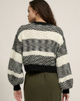 The Mari Abstract Stripe Knit Sweater