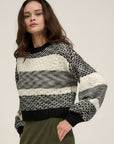 The Mari Abstract Stripe Knit Sweater