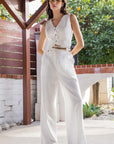 The Mariah Linen Vest + Pant Set - Sold Separately