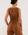 The Mariah Linen Vest + Pant Set - Sold Separately