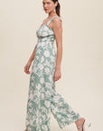 The Mariella Floral Wide Leg Jumpsuit