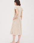 The Maura Stripe Button Down Midi Dress